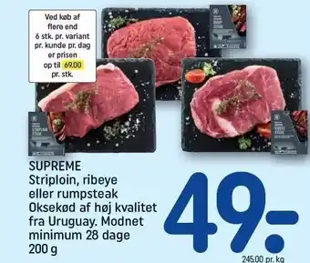 REMA 1000 Striploin, ribeye el. rumpsteak tilbud