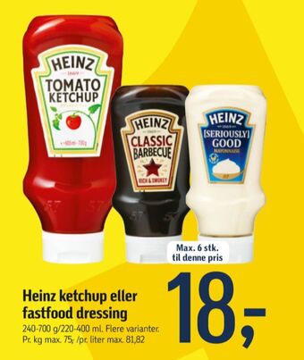 Føtex Heinz ketchup tilbud