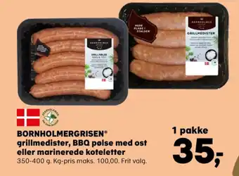 Kvickly Bornholmergrisen pølser tilbud