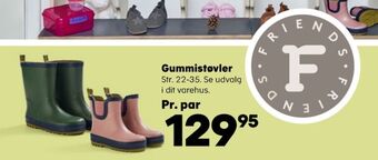 Kvickly Friends gummistøvler tilbud