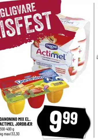 Løvbjerg Danonino yoghurt jordbær banan fersken 6 pk tilbud