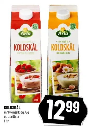 Løvbjerg Arla koldskål tykmælk og jordbær tilbud