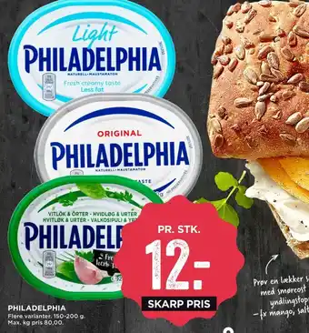 MENY Philadelphia flødeost hvidløg & urter tilbud