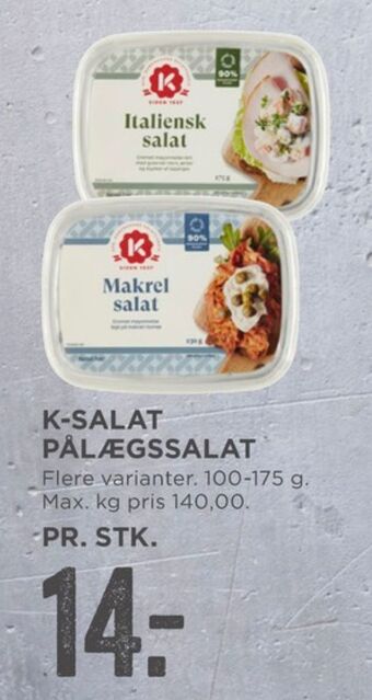 MENY K-salat italiensk salat tilbud
