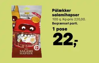 SuperBrugsen Salami hapser salami snacks tilbud
