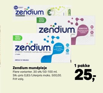 SuperBrugsen Zendium tandpasta tilbud