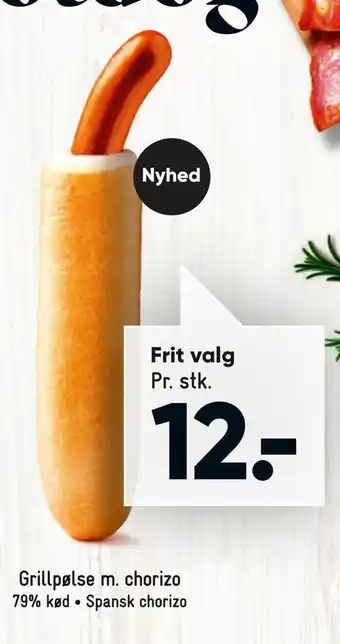 Bilka Grillpølse m. chorizo tilbud