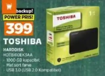 Power Toshiba Harddisk HD1B41OEK3AA tilbud