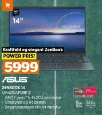 Power ASUS Zenbook UMA25IAPURE12 tilbud
