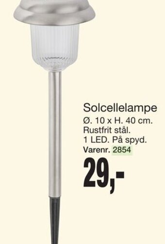 Harald Nyborg Solcellelampe tilbud