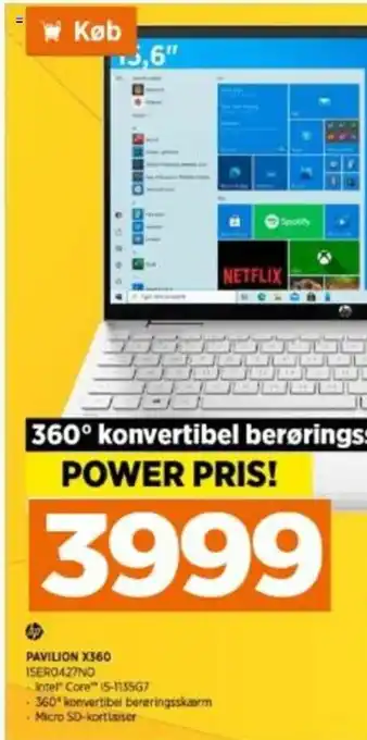 Power Pavilion X360 ISER0427NO tilbud