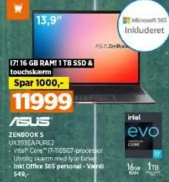 Power Asus Zenbook S UX393EAPURE2 tilbud