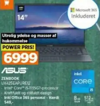 Power Asus Zenbook UX425EAPURE12 tilbud