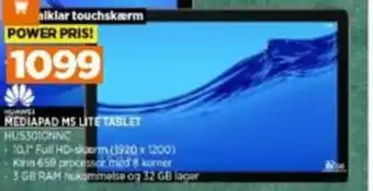 Power MediaPad MS Lite Tablet HU53010NNC tilbud