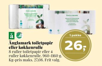 Dagli'Brugsen Änglamark toiletpapir tilbud