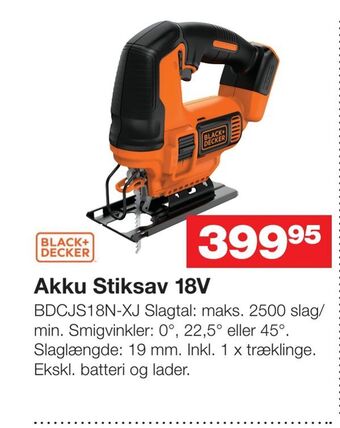 Bauhaus Akku stiksav 18v tilbud