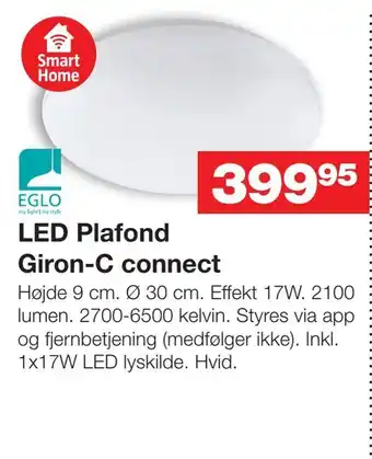 Bauhaus Led plafond giron-c connect tilbud