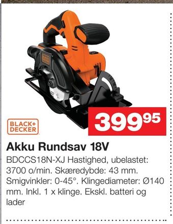 Akku rundsav 18v