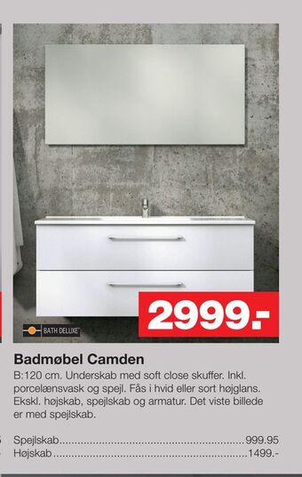 Bauhaus Badmøbel camden tilbud