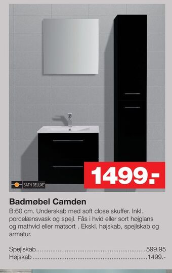 Bauhaus Badmøbel camden tilbud