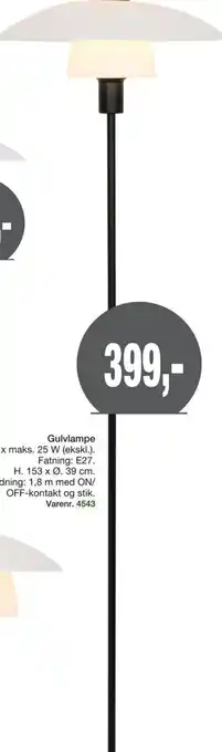 Harald Nyborg Belfort Lampeserie Gulvlampe tilbud