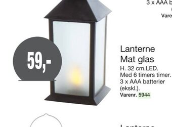 Harald Nyborg Lanterne Mat Glas tilbud