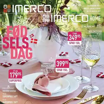 Imerco Hvid riflet tallerken, cocoon vase el. xo glas 2-pak tilbud