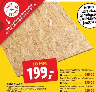 jem & fix Osb3 plade 10mm tilbud