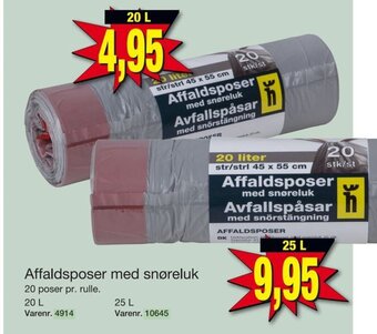 Harald Nyborg Affaldsposer med Snøreluk tilbud