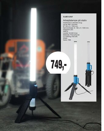 Harald Nyborg Arbejdslampe På Stativ tilbud