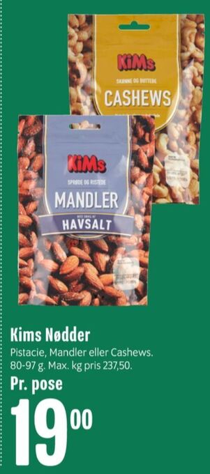 Min Købmand Kims mandler tilbud