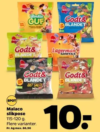 Netto Godt & blandet slikpose det salte mix tilbud
