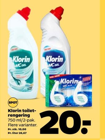 Netto Klorin wc-rens tilbud