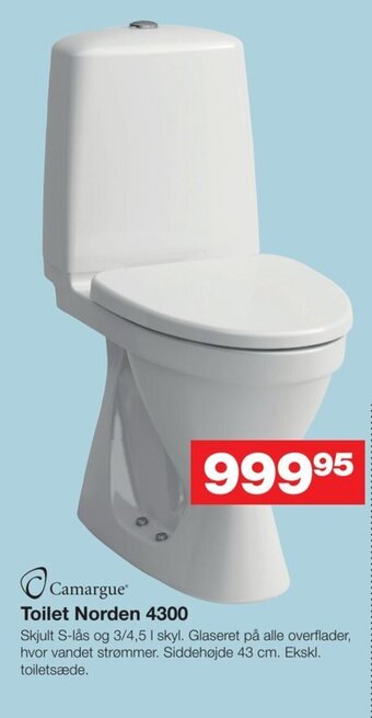 Bauhaus Toilet Norden 4300 tilbud