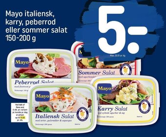 REMA 1000 Mayo Italiensk Karry Peberrod Eller Sommer Salat tilbud