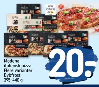 REMA 1000 Modena Italiensk Pizza Flere Varianter Dybfrost tilbud