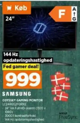 Power Samsung Odyssey Gaming Monitor LC24RG52FORXE tilbud