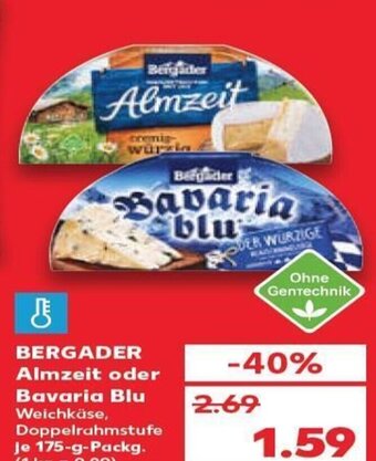 Kaufland DE Bergader Almzeit oder Bavaria Blu tilbud