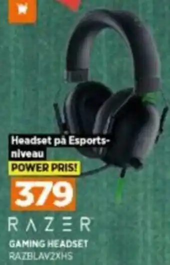 Power Razer Gaming Headset RAZBLAV2XHS tilbud