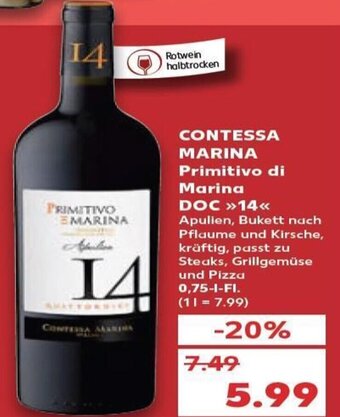 Kaufland DE Contessa Marina Primitivo di Marina DOC tilbud