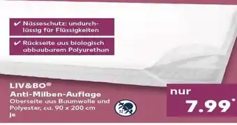 Kaufland Liv&Bo Anti- Milben-Auflage tilbud