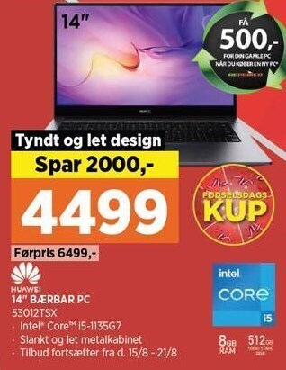 Power 14" bærbar pc tilbud