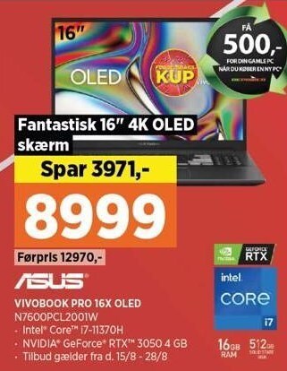Power Vivobook pro 16x oled tilbud