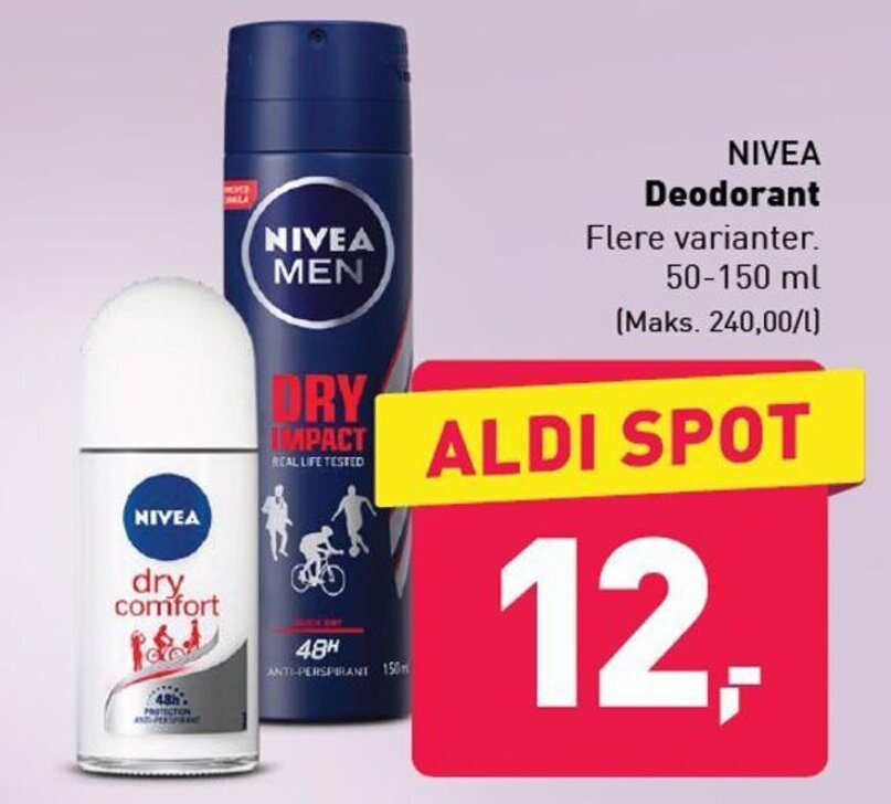 Nivea Deodorant tilbud hos ALDI