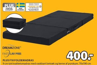 JYSK Plus F10 Foldemadras tilbud