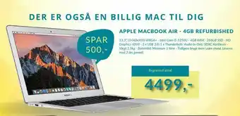 Tjdata Apple macbook air - 4gb refurbished tilbud