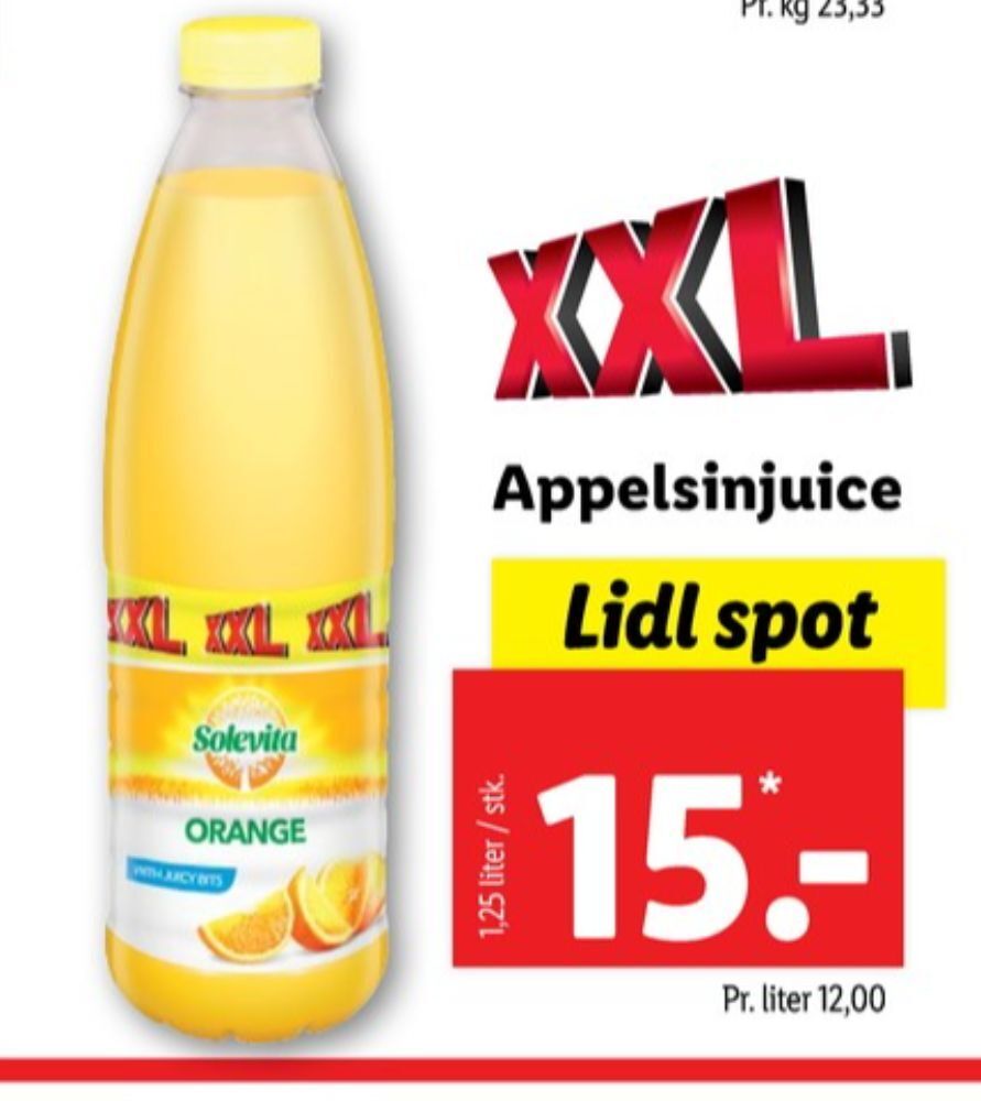 Solevita juice tilbud hos Lidl