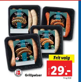 Lidl Grillmester grillpølser tilbud