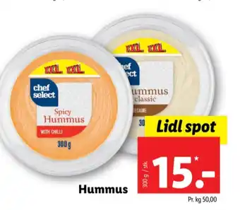 Lidl Chef select hummus tilbud