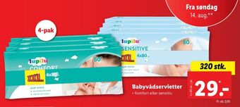 Lidl Lupilu vådservietter tilbud